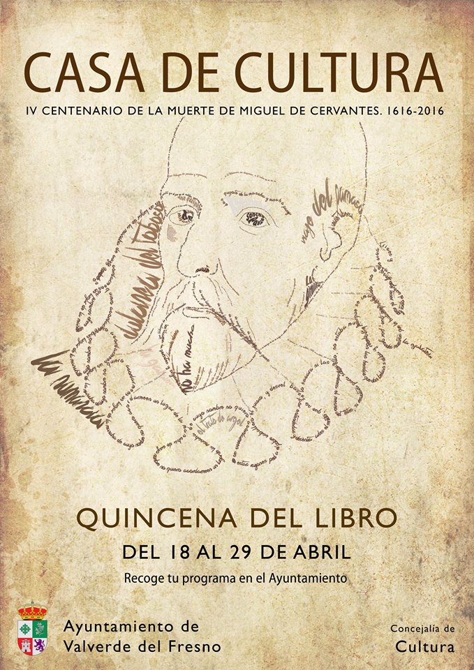 Cartel ganador de quincena del libro de Valverde del Fresno